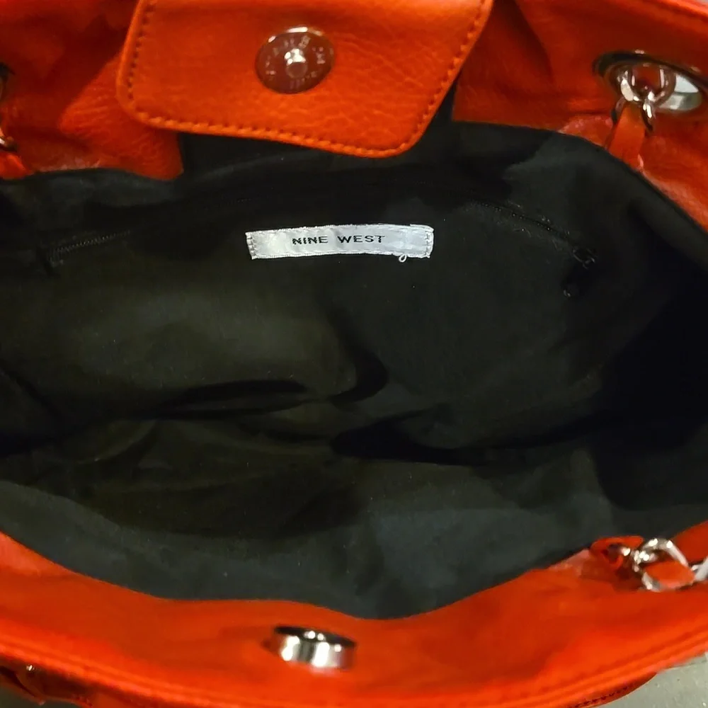 Nine West Quilted Red and Black Tote NWT - Picture 4 of 6